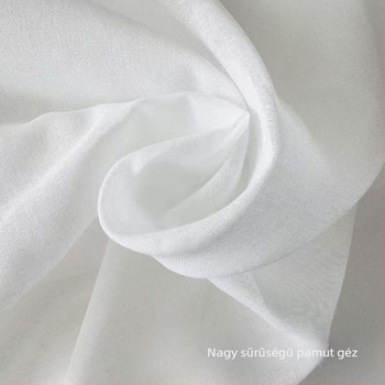 Kétszeres pamut géz anyag digitális nyomással, félfehérített, 100% pamut, sima szövés