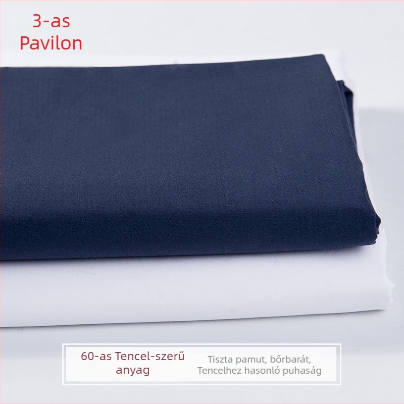 Poplin anyag - 100% pamut, 60s magas sűrűség, festett, Tencel-szerű pamut, alkalmas ingekhez és ruhákhoz