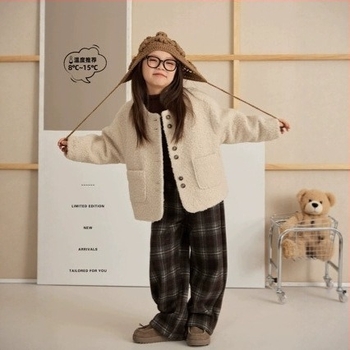 Lányok őszi kabát szett rajzfilm mintával, vastag anyag, hosszú ujjú, pamutkeverék belsővel, poliészter béléssel