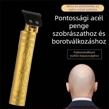 Hajvágó és kettős funkciójú elektromos borotva háztartási használatra, titánium ötvözet pengék, leválasztható és mosható vágófej, univerzális használat, nem vízálló