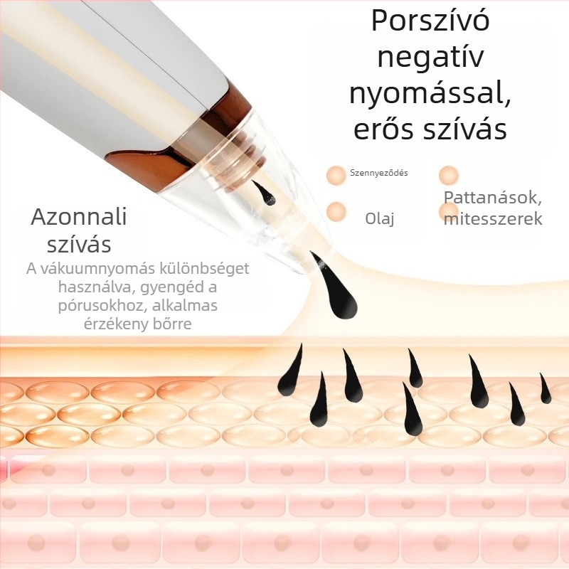 Feketefej-szívó készülék — elektromos, otthoni használat, erős szívás, modell 5678, 3 fokozat, bőrbarát