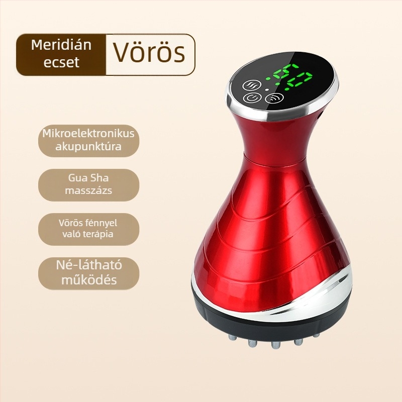 HH878 elektromos gua sha masszírozó – 3 fokozat, 1800mAh, ABS burkolat, 35–65°C hőmérséklet