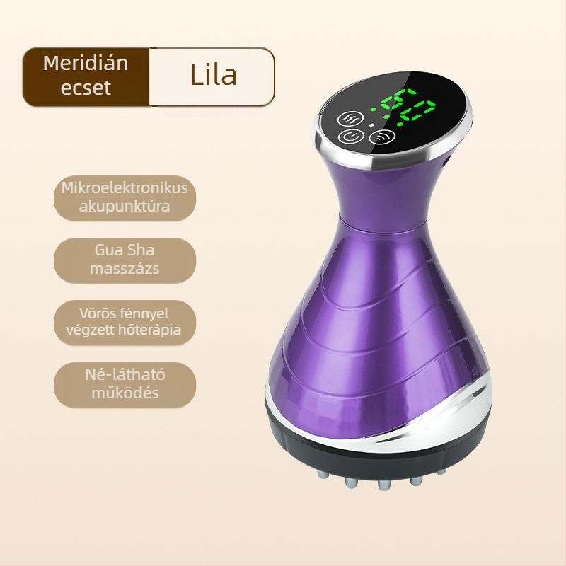 HH878 elektromos gua sha masszírozó – 3 fokozat, 1800mAh, ABS burkolat, 35–65°C hőmérséklet