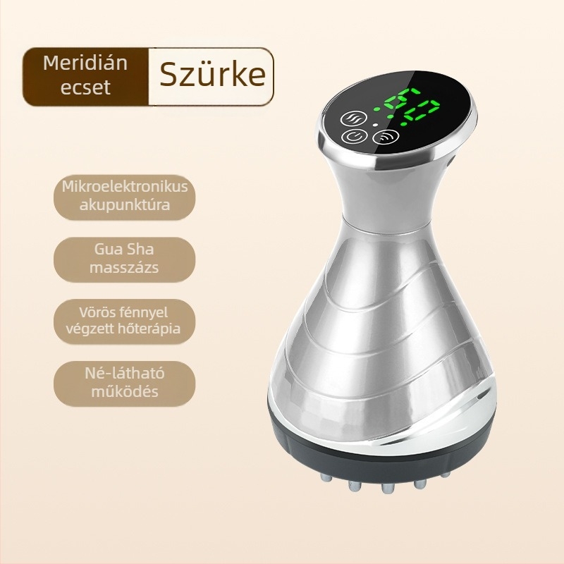 HH878 elektromos gua sha masszírozó – 3 fokozat, 1800mAh, ABS burkolat, 35–65°C hőmérséklet