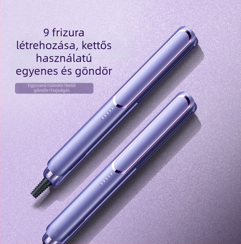 Kétfunkciós hajvasaló és göndörítő turmalin-kerámiával, 16-20 mm átmérőjű, 30 W, 220 V, 5 fokos hőmérséklet-szabályozás