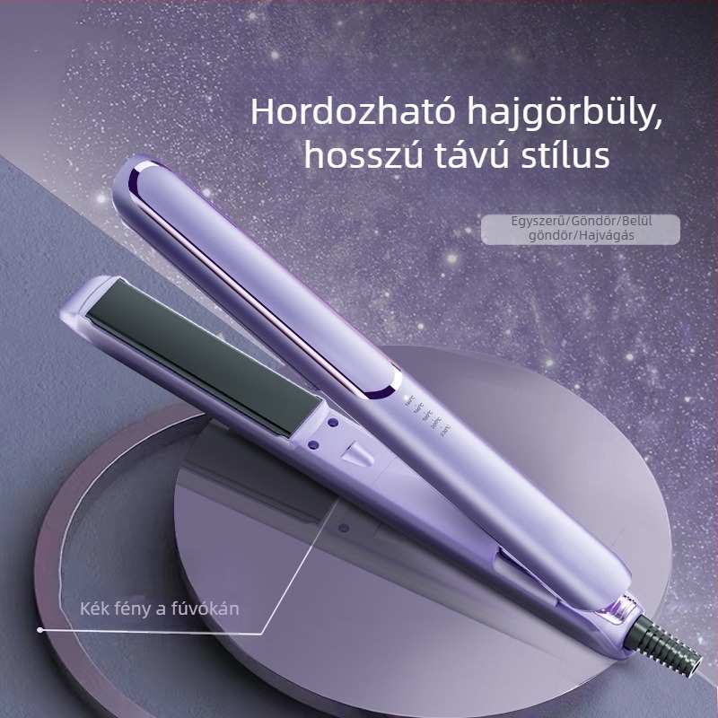 Kétfunkciós hajvasaló és göndörítő turmalin-kerámiával, 16-20 mm átmérőjű, 30 W, 220 V, 5 fokos hőmérséklet-szabályozás