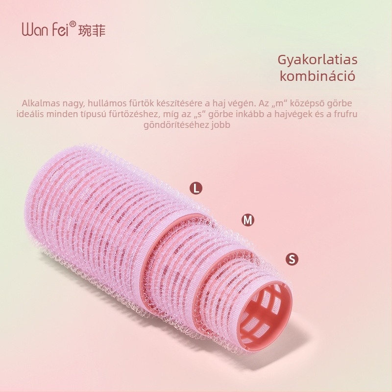 Öntapadós hajtekercs légies frufruval a dús formázáshoz (Típus: Öntapadós hajtekercs; Anyag: Nylon; Márka: Kawa qier; Importált: Nem; Alkalmas: általános felhasználók)