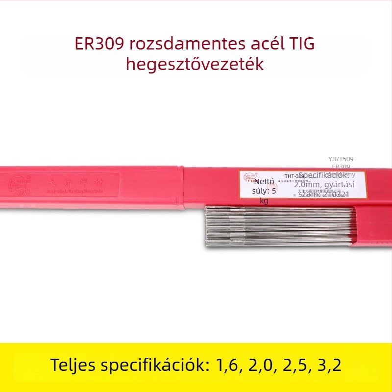 Bridge rozsdamentes acél argon ívhegesztő huzal, osztályok 304/308/309/316L, egyenes huzal, átmérő 2,5 mm