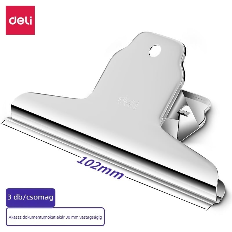Deli 9532 rozsdamentes acél jegy- és dokumentumklip