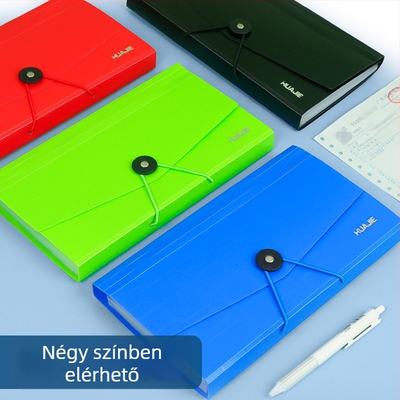 Hua Jie A5-ös akordeon irattartó 13 rekesz, műanyagból, logó nélkül, testreszabás nélkül