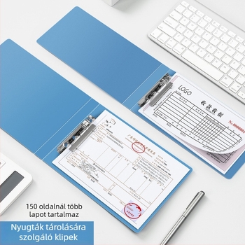 Huijin 131/121 műanyag egykapcsos dokumentumklip, kapacitás 60–80 oldal, logóval