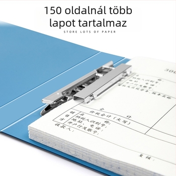Huijin 131/121 műanyag egykapcsos dokumentumklip, kapacitás 60–80 oldal, logóval