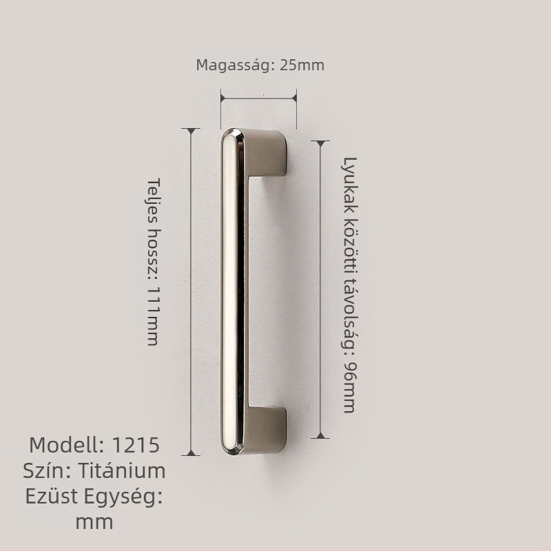 Bútorfogók szekrényajtókhoz | Modern egyszerű stílus, cinkötvözet, öntvény, modellek 1215/5297/5521