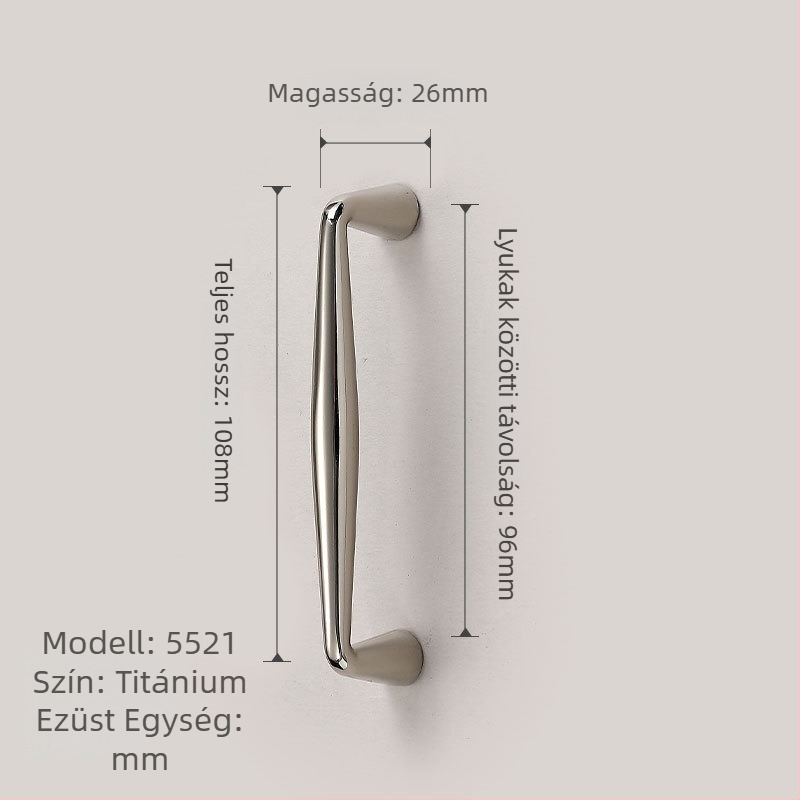 Bútorfogók szekrényajtókhoz | Modern egyszerű stílus, cinkötvözet, öntvény, modellek 1215/5297/5521
