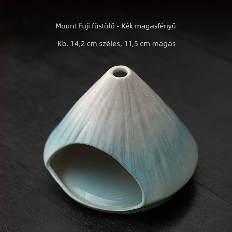 Kerámia füstölő tartó (Anyag: Kerámia; Máz: Színes glazúra; Stílus: Japán; Márka: Conley Ceramics)