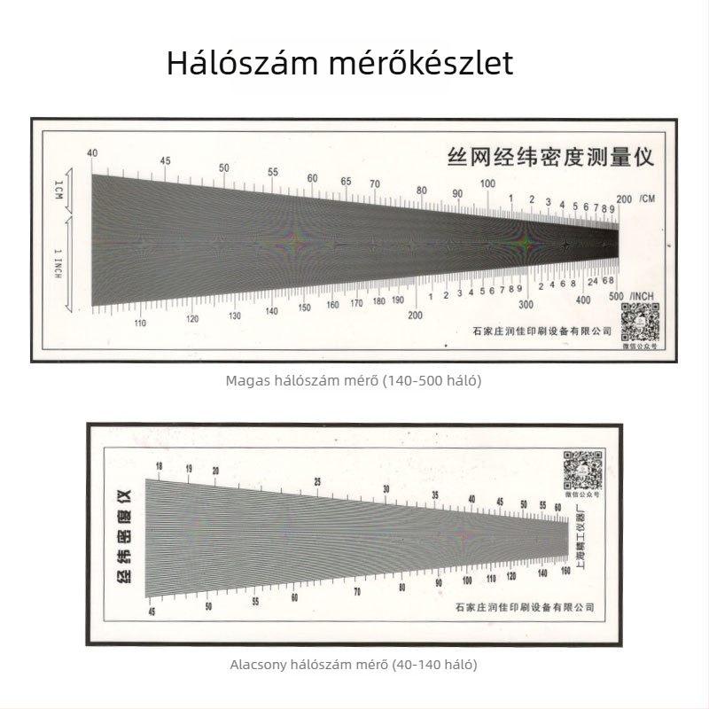 IP licencelt szitanyomó hálózat sűrűség mérőeszköz – termékkód F7MJST86S5MH