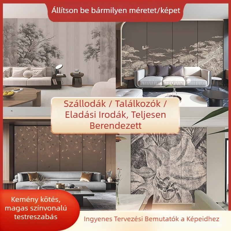 PS keretes dekoratív falikép – modern minimalista stílus, kézzel rajzolt olajfestmény vászonra, nappalira