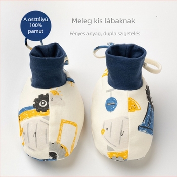 100% pamutból készült babacipő, tél 2022, rajzfilm stílus, Muslintree/Cotton Tree márka; 1–3 éveseknek