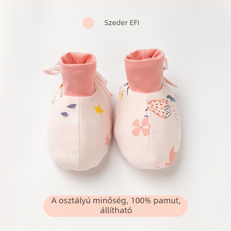 100% pamutból készült babacipő, tél 2022, rajzfilm stílus, Muslintree/Cotton Tree márka; 1–3 éveseknek