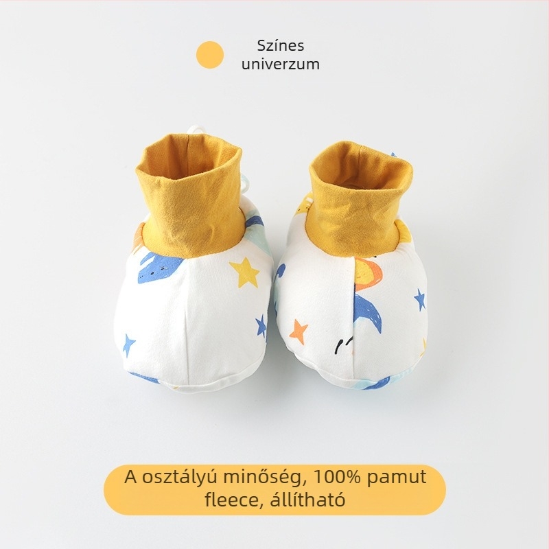 100% pamutból készült babacipő, tél 2022, rajzfilm stílus, Muslintree/Cotton Tree márka; 1–3 éveseknek