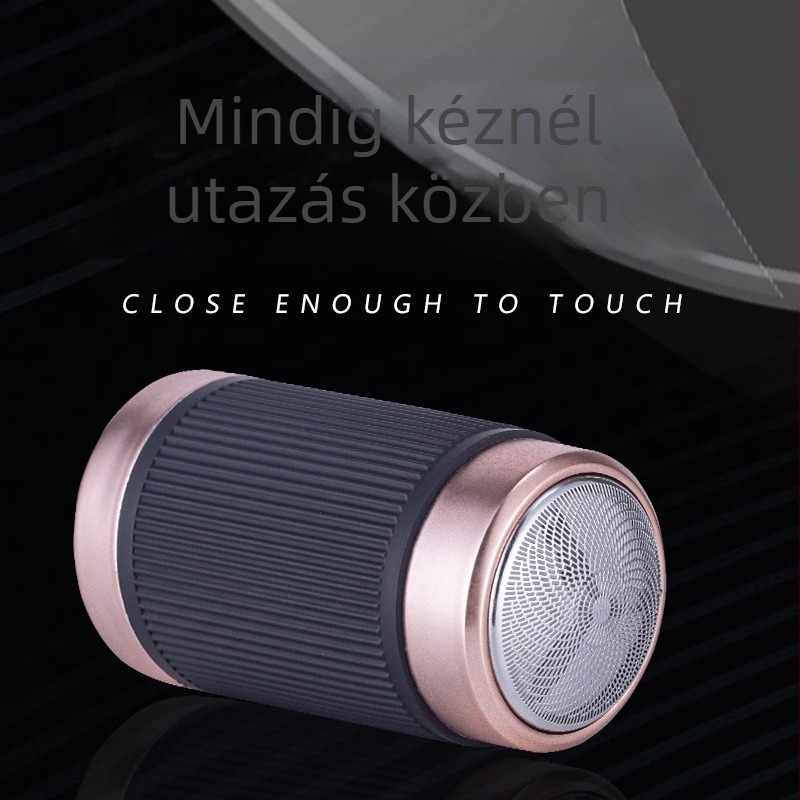 Elektromos borotva – USB töltésű, beépített akkumulátor, forgó 3‑éles fej, teljes testre vízálló, alacsony zajú (<36 dB), kompakt és hordozható