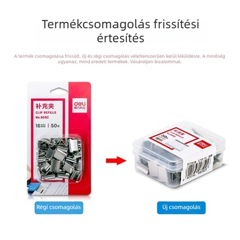 Deli 8592 fém jegyklipsz, 50 darabos csomag