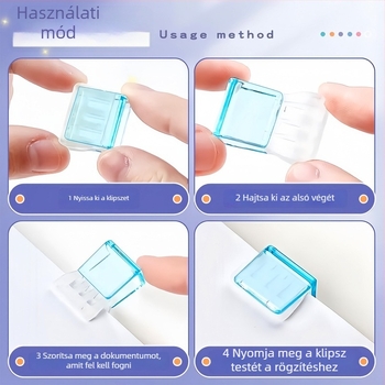 Qiwang műanyag sarokklipsz – anti-roll papírklipsz dokumentumokhoz