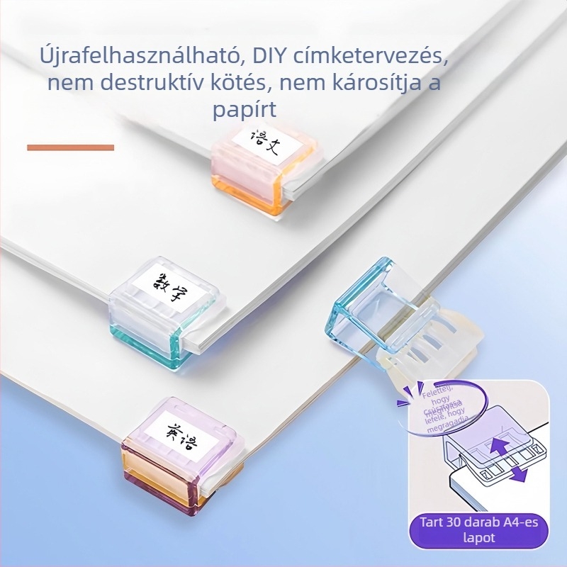 Qiwang műanyag sarokklipsz – anti-roll papírklipsz dokumentumokhoz