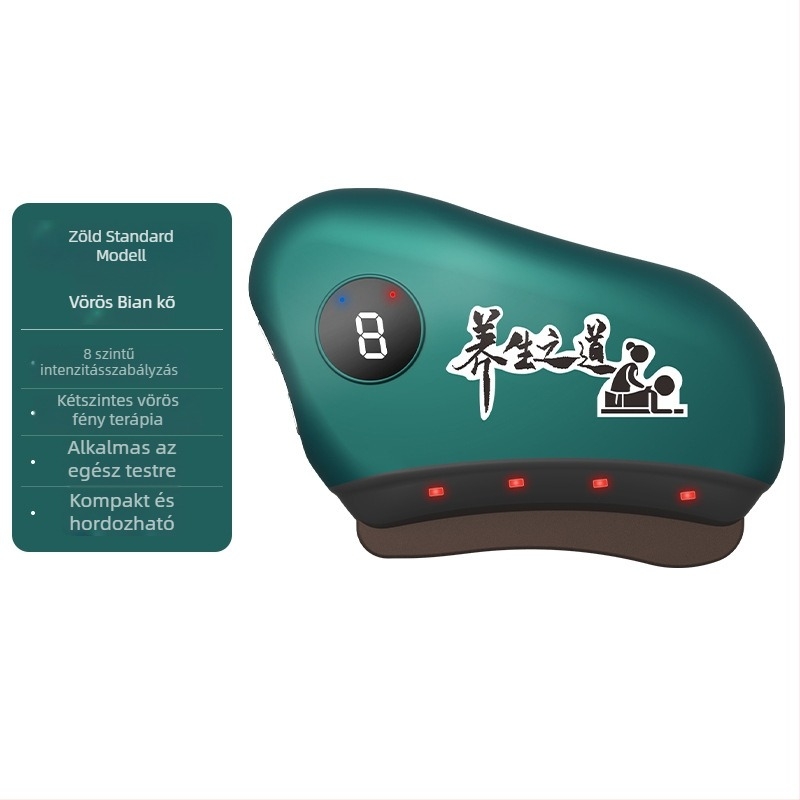 Elektromos gua sha arcápoló készülék hőmérséklet-szabályozással, modell JZ-165, USB tápegység, ABS anyag, 30–50°C tartomány