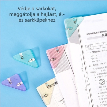 QJ8530 sarokklip – háromszög alakú papírklipsz, műanyag, Deli