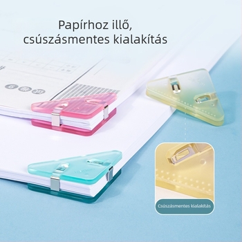 QJ8530 sarokklip – háromszög alakú papírklipsz, műanyag, Deli