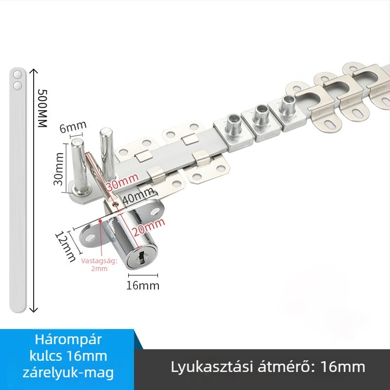 Háromfiókos íróasztal és szekrény zár — cink ötvözet, előre hárompontos zár, Gao Yi Hardware