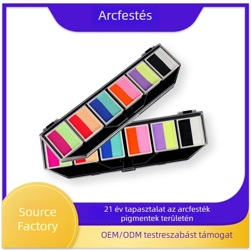 GOLDEN PHOENIX Kimosható testfesték arcra és testre, gyerekeknek szánt festékkrém, 6 árnyalatú paletta