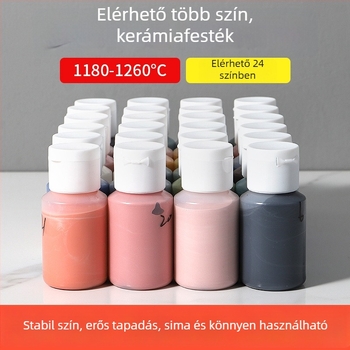 Kerámia aláglazúra pigmentek, koncentrált, palackozott, kapacitás 50, közepes hőmérsékletű glazúrához