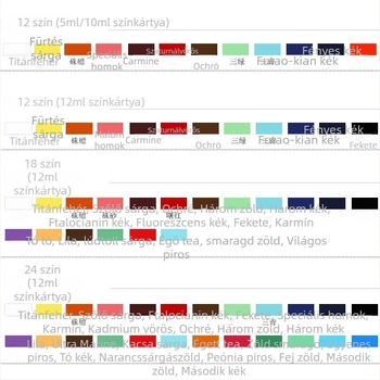 Marley pigmentek kínai festészethez, 5-12 kapacitás, Xuan papírral kompatibilis