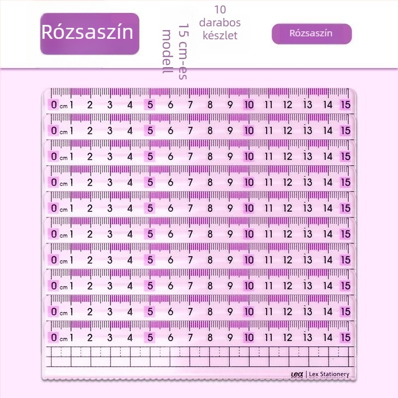 Friendly centiméteres vonalzó hullámvonalas és mérő skálával — műanyag, 85 g