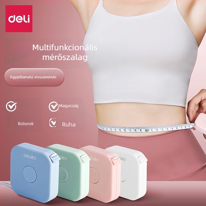 Deli 79650 mérőszalag – műanyag vonalzó, 50 g, modell 79650