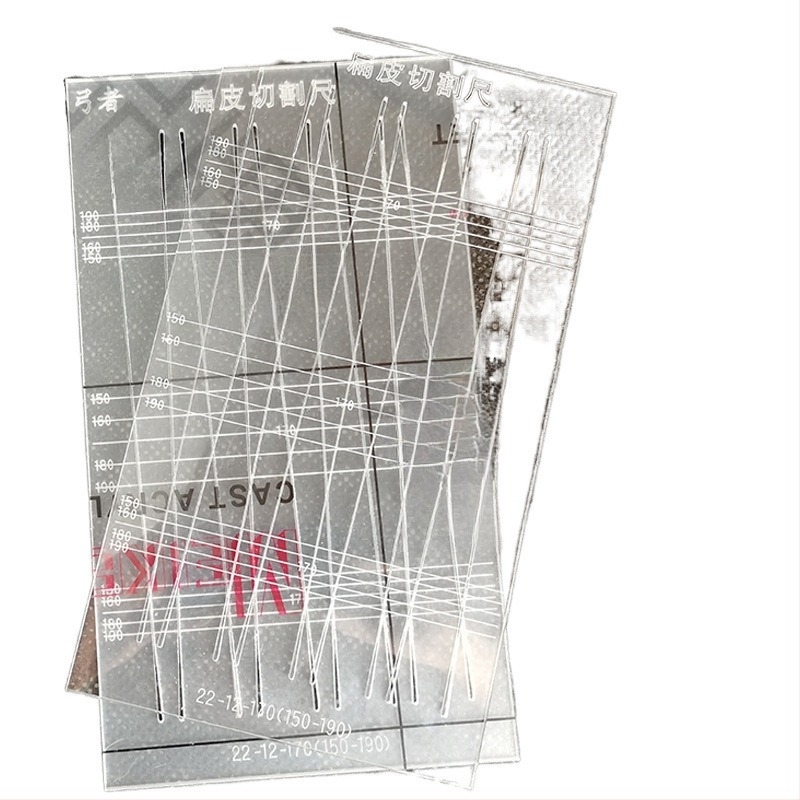 Fából készült centiméteres vonalzó, sablonkészlet