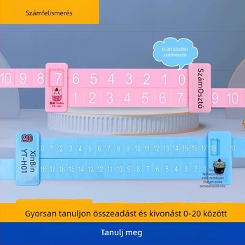 Shengwang 0637 műanyag kétoldalas vonalzó első osztályos matematika – számok felbontása, összegzés és kivonás 10 és 20 között