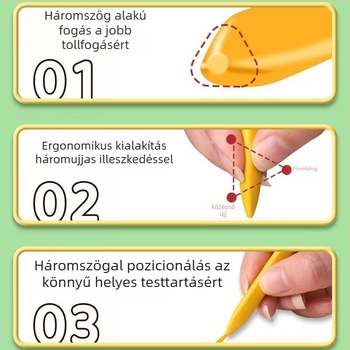 Chuangpinge Műanyag háromszög alakú színes kréták készlet rajzoláshoz, műanyag héj, 5 g/darab