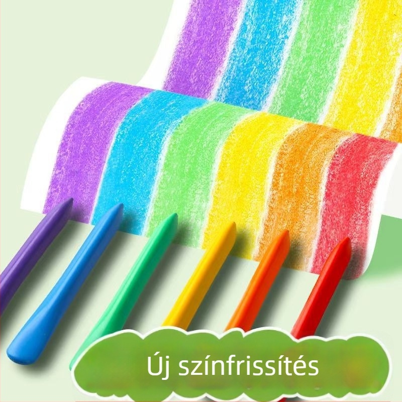 Chuangpinge Műanyag háromszög alakú színes kréták készlet rajzoláshoz, műanyag héj, 5 g/darab