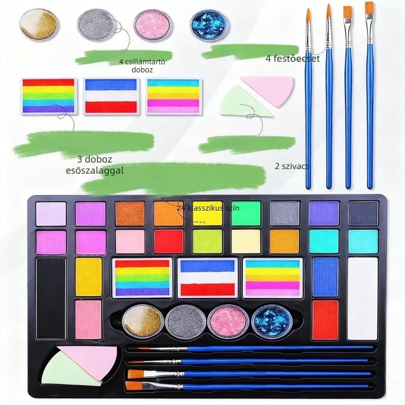 Világkupa arcfesték készlet, 211 g, arcfestésre és testfestésre, márka Art Plus Art