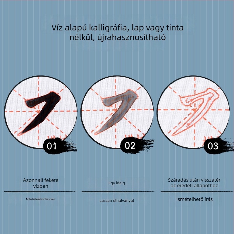 Deli vízben írható kendő készlet – téglalap alakú, sorozat: Water Writing Cloth Suit, Anyag: Egyéb, Cél: Kaligráfia gyakorlás