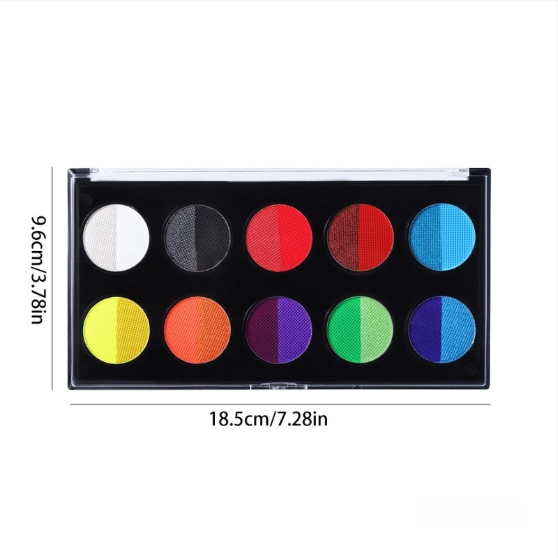 Art plus art arcfestő és testfestő készlet – olaj- és akvarellfestékek fluoreszcens pigmentekkel; kapacitás 131 g; dobozban 10 darab