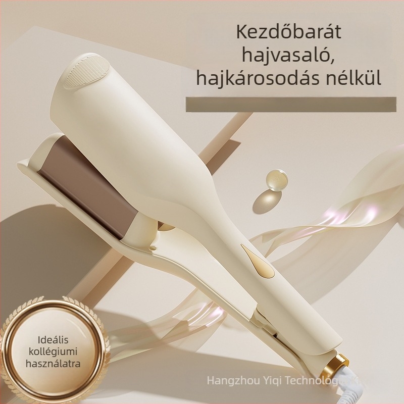 36 mm-es nagy hullámos francia göndörvas kerámia bevonattal, 220 V, 70 W, 10 fokozatos hőmérséklet-szabályozás