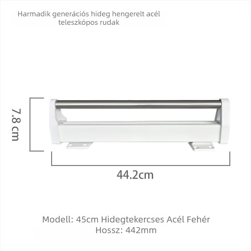 Behúzható nadrágtartó gardróbba – Zhiyi, modell 45122; Anyag: hideg-hengerelt acél; Alkalmazás: garderoba; Stílus: modern egyszerű.