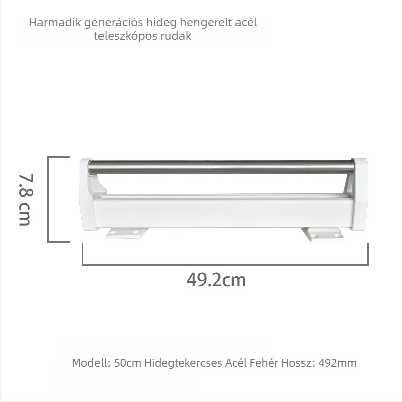 Behúzható nadrágtartó gardróbba – Zhiyi, modell 45122; Anyag: hideg-hengerelt acél; Alkalmazás: garderoba; Stílus: modern egyszerű.