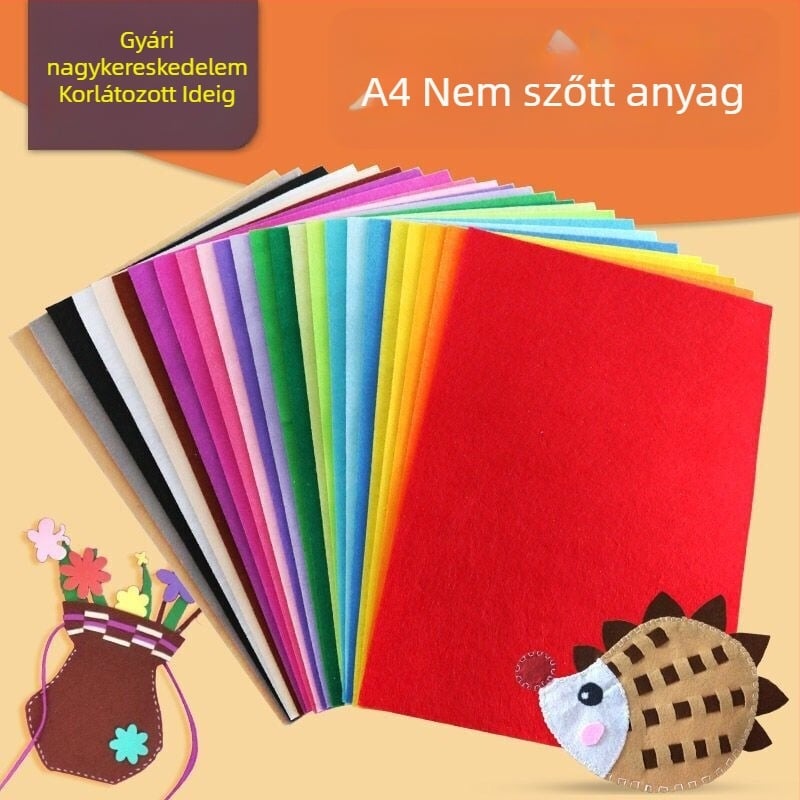 Színes nyomtatott nemszőtt textil, filc anyag, 10 darabos csomag