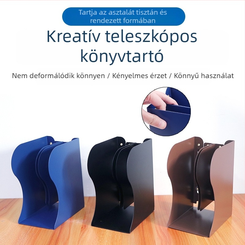 Fém összecsukható könyvtartó J0103 – állítható, asztalra, 1 kg, 24 db/csomag
