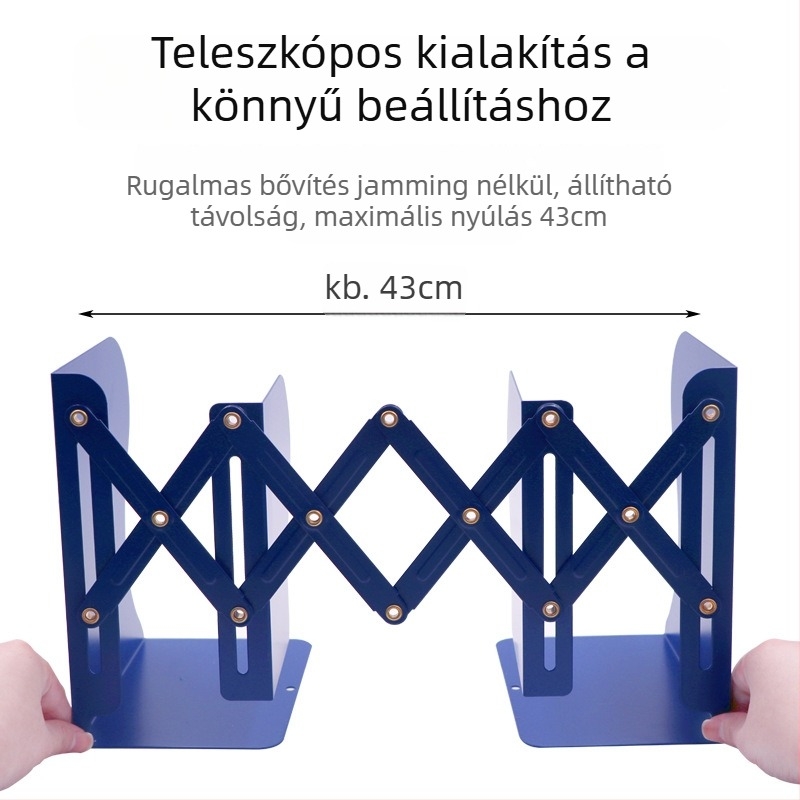 Fém összecsukható könyvtartó J0103 – állítható, asztalra, 1 kg, 24 db/csomag